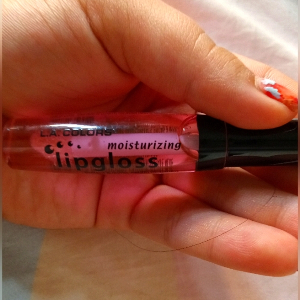 A really cute pink lip gloss